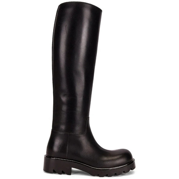 Bottega Veneta Strut Leather Knee High Boots in Black 39.5 With Box Womens - Picture 2 of 16